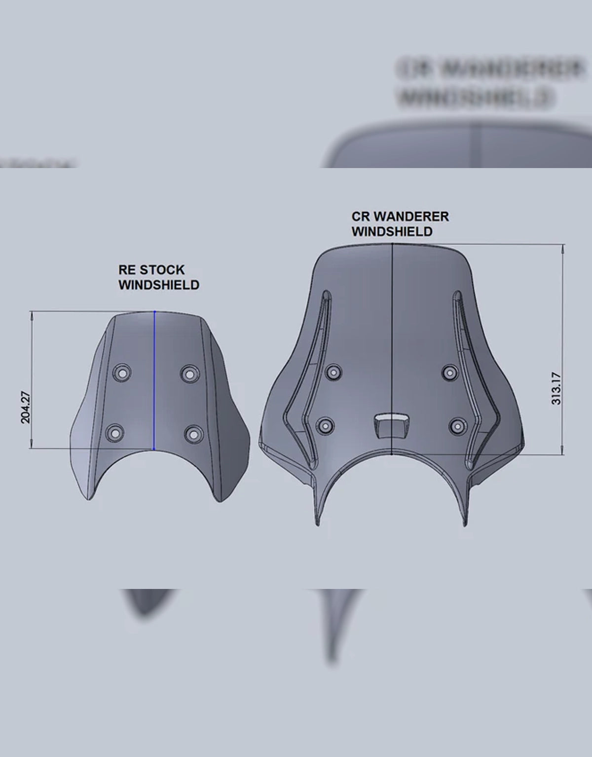 Carbon Racing Royal Enfield Himalayan 450 Windshield