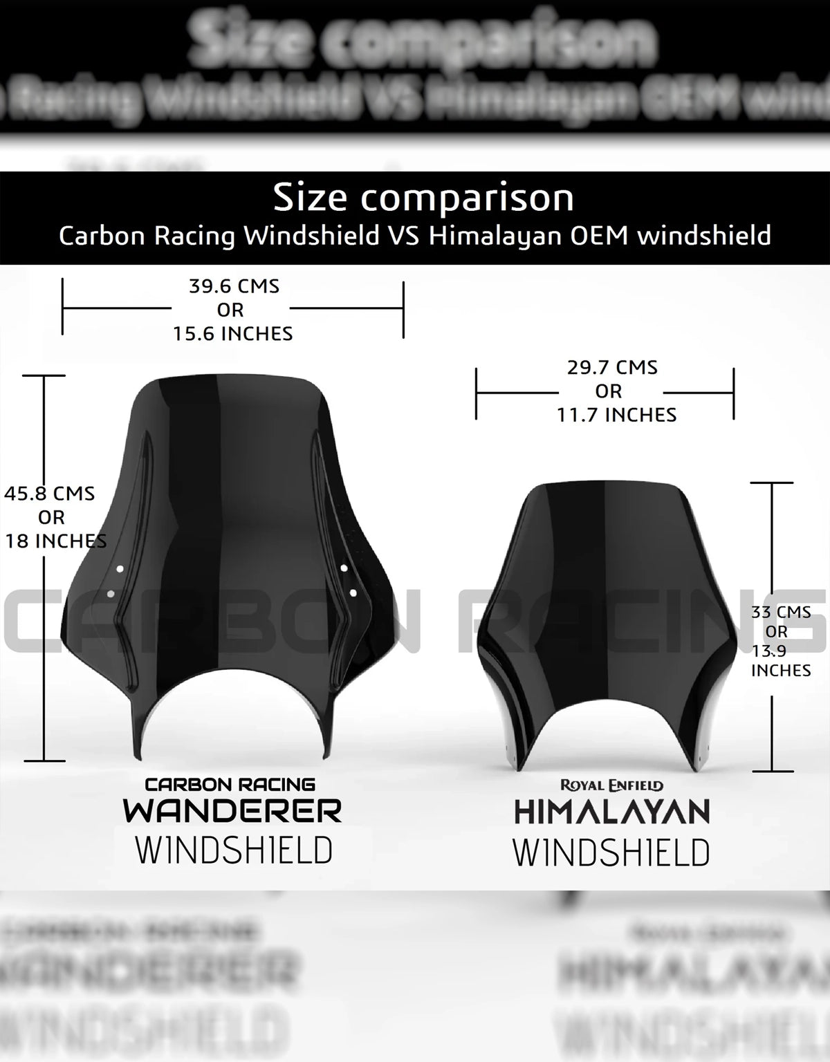 Carbon Racing Royal Enfield Interceptor Windshield