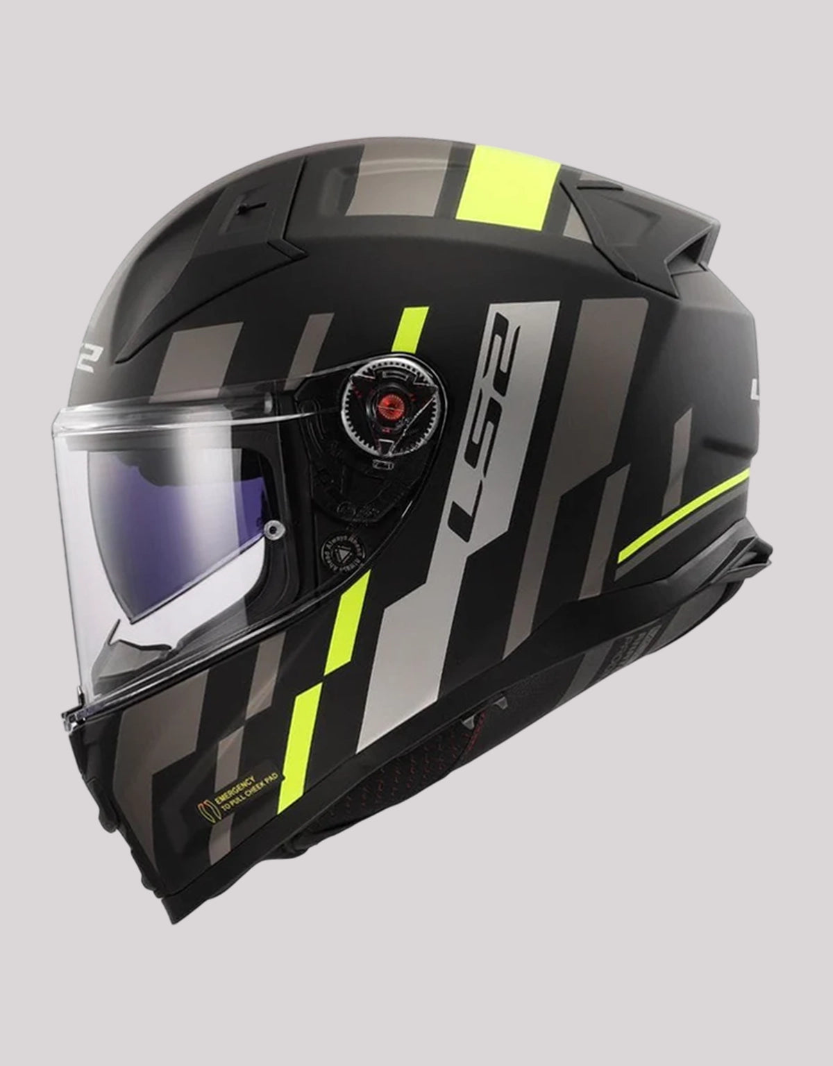 LS2 FF811 VectorII Tron Matt Black HV Yellow Helmet