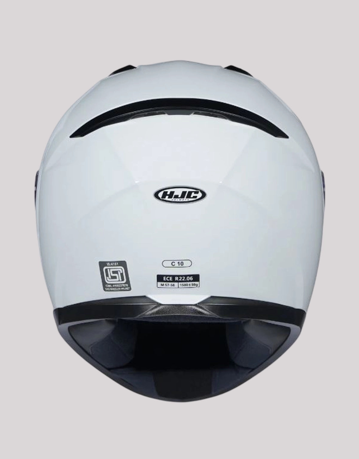 HJC C10 Solid White Helmet