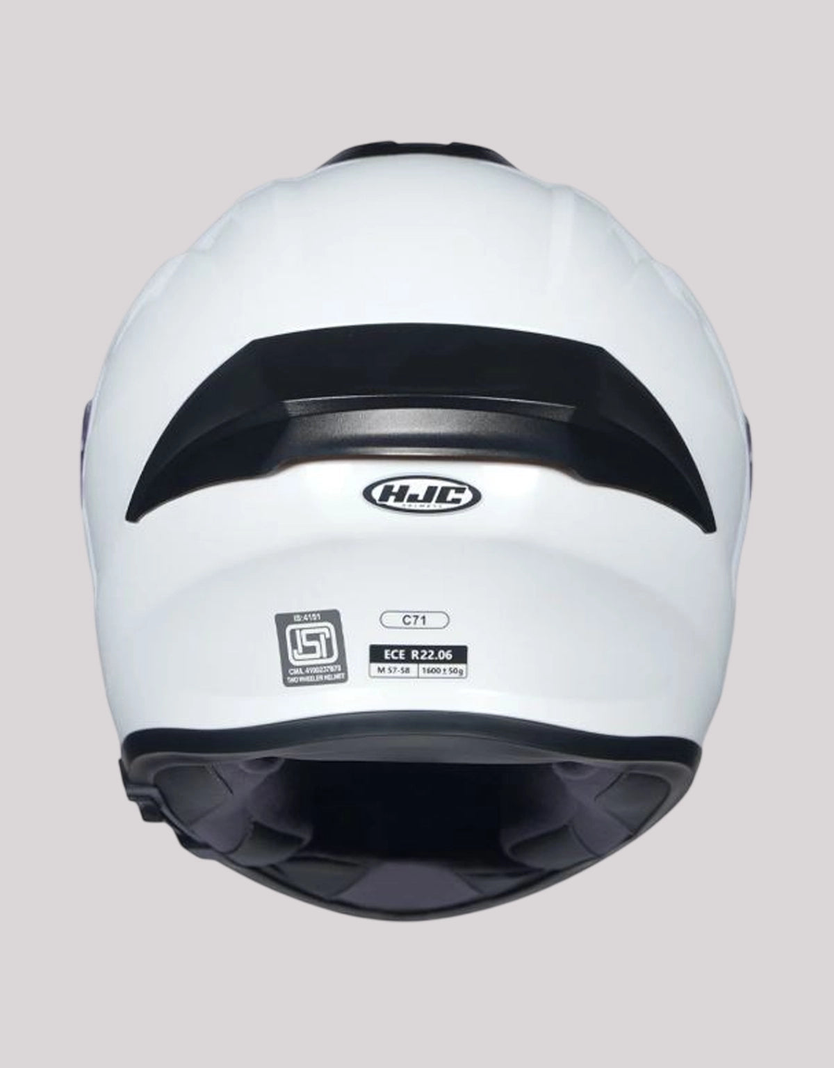HJC c71 Solid White Helmet