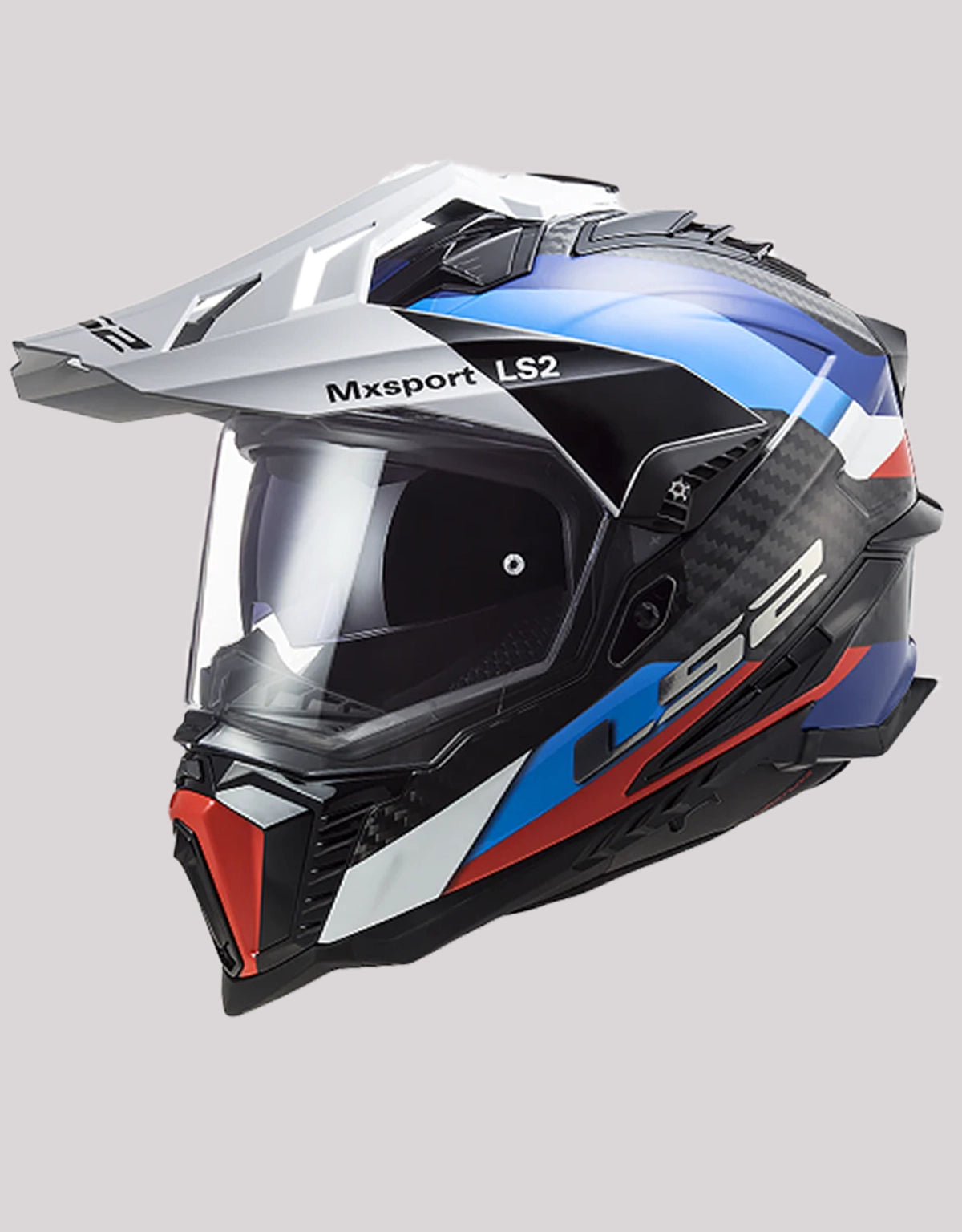 LS2 MX701 Explorer Carbon Frontier Gloss Black Blue Helmet