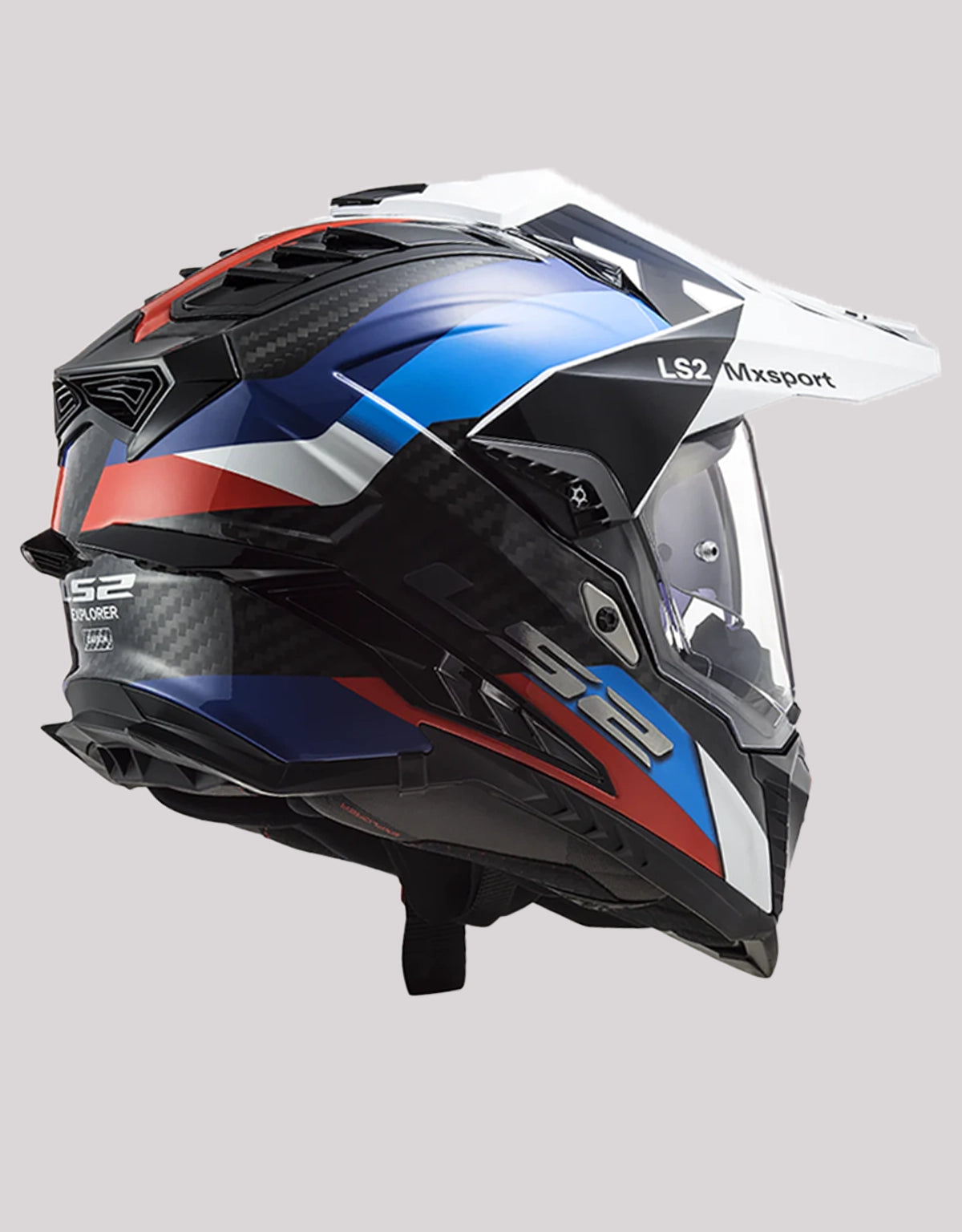LS2 MX701 Explorer Carbon Frontier Gloss Black Blue Helmet