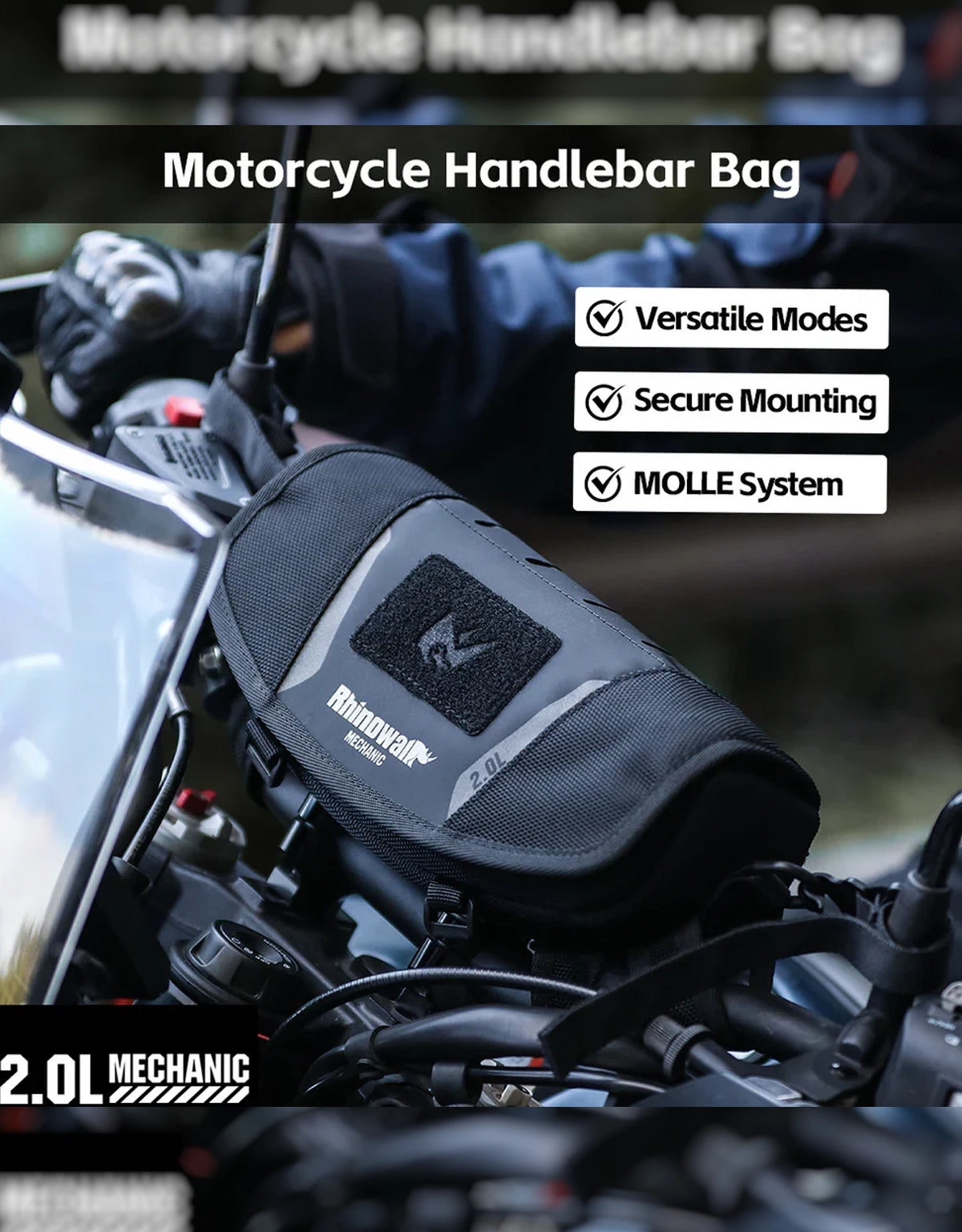 Rhinowalk 2L Waterproof Handlebar Bag
