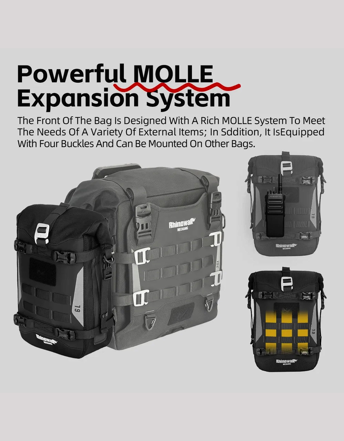 Rhinowalk Crash Bar Bag Mechanic Series MJX200I