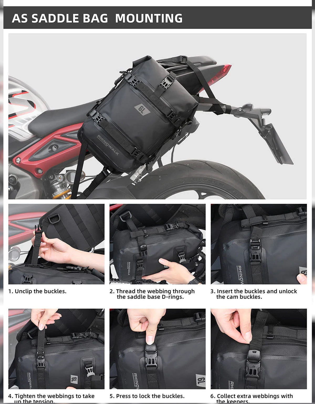 Rhinowalk Crash Bar Dry Bag