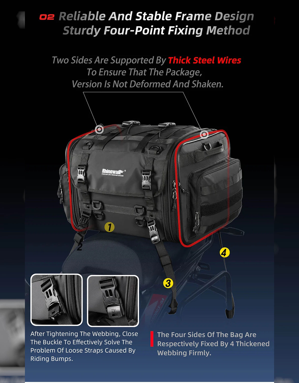 Rhinowalk Tail Bag 40-60L