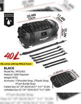 Rhinowalk Warrior Series 40L Waterproof Duffle Bag Black
