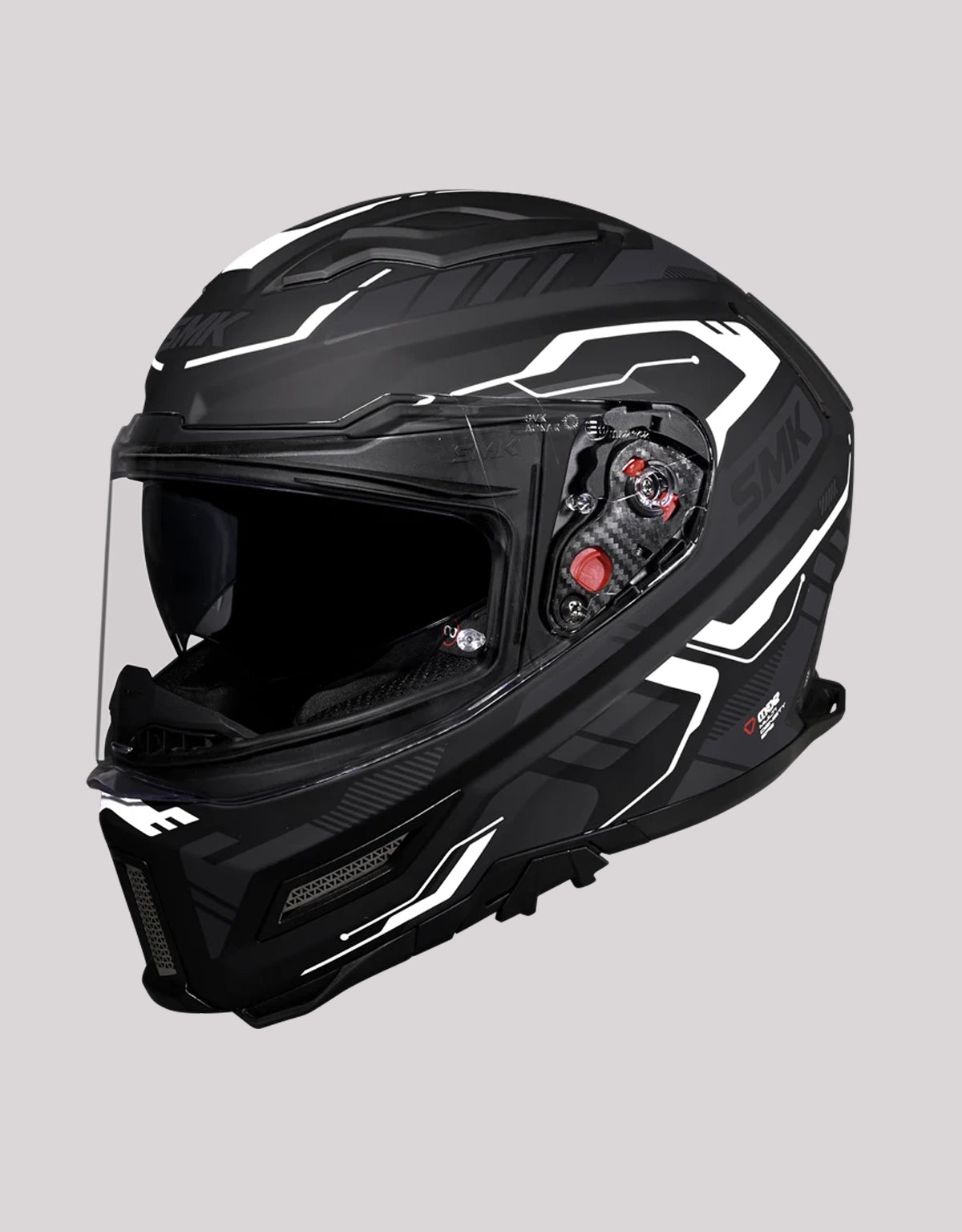 SMK Agnar Tektron BlackWhite Helmet