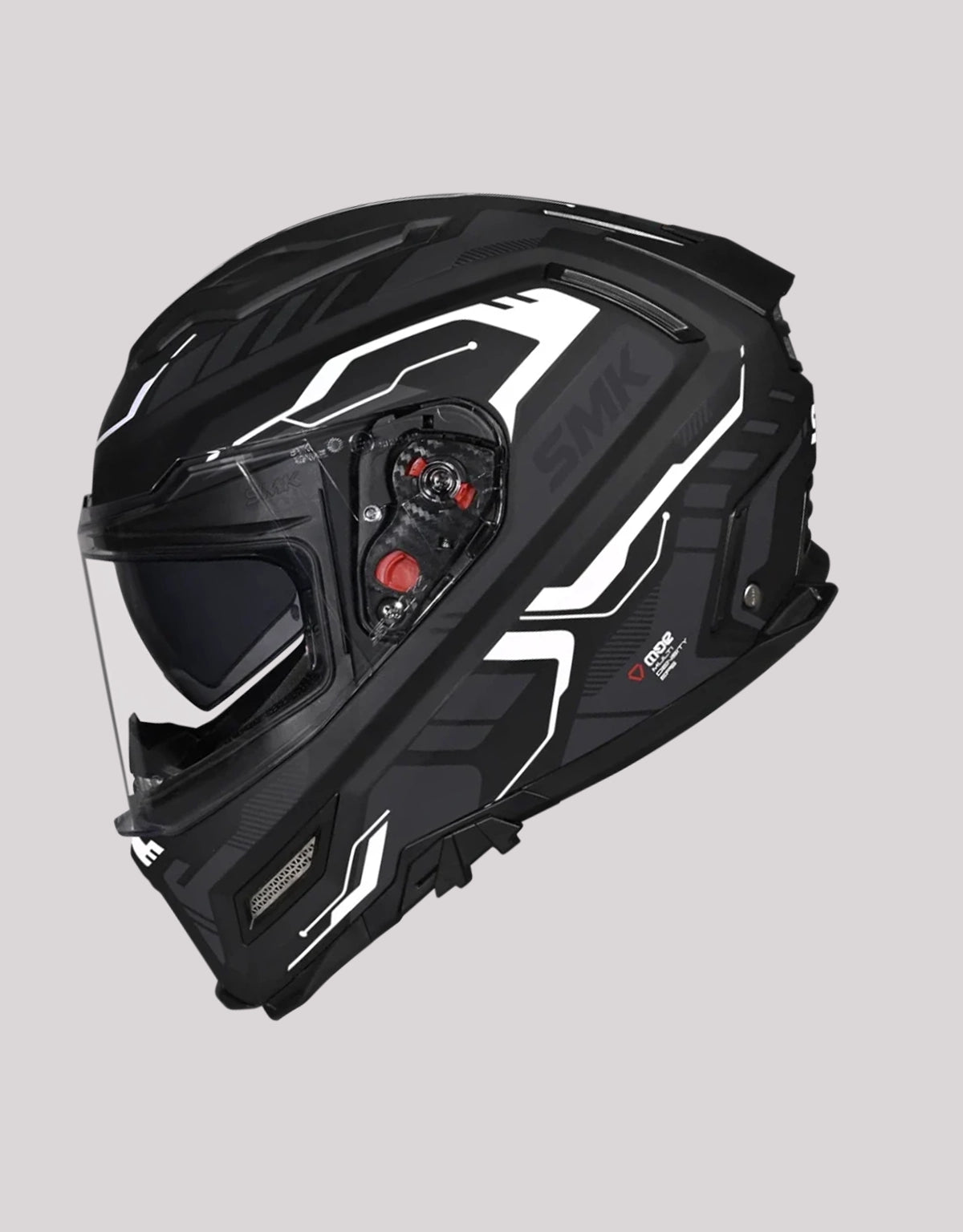 SMK Agnar Tektron BlackWhite Helmet