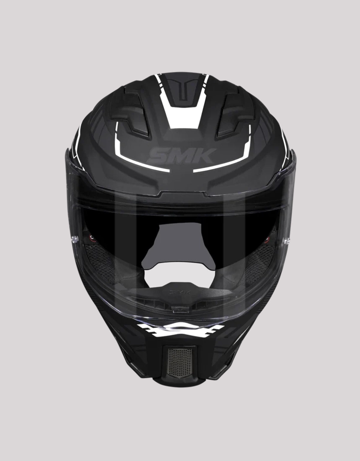 SMK Agnar Tektron BlackWhite Helmet