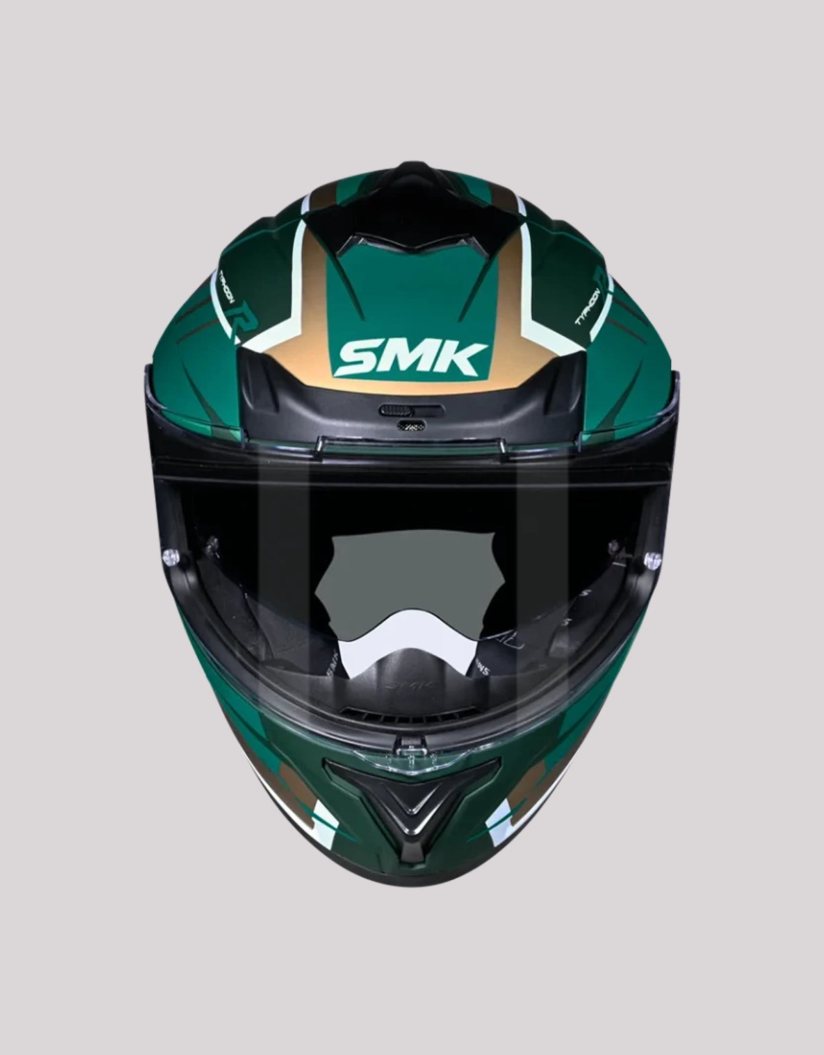 SMK Typhoon Aerot GreenGold Helmet