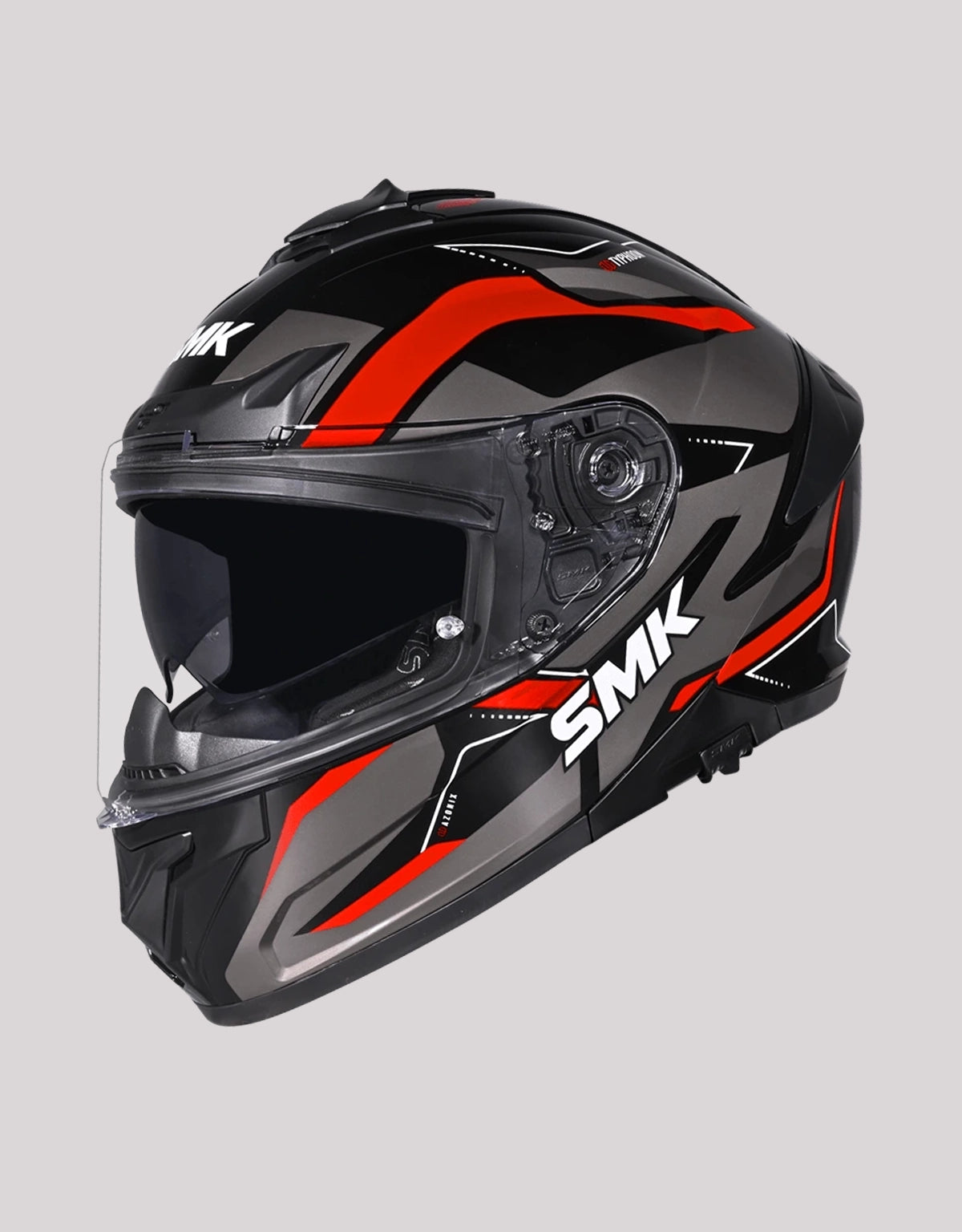 SMK Typhoon Azonix GL263 BlackRed Helmet