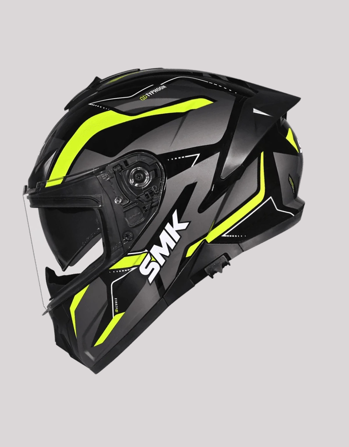 SMK Typhoon Azonix GL264 BlackYellow Helmet