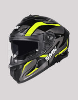 SMK Typhoon Azonix GL264 BlackYellow Helmet