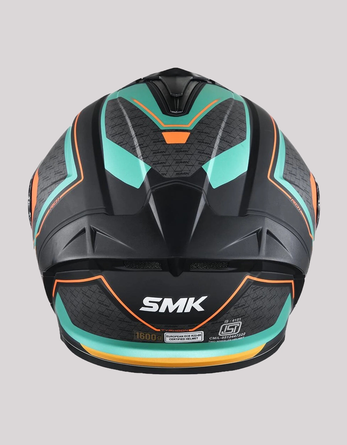 SMK Typhoon RD1 BlackGreenOrange Helmet