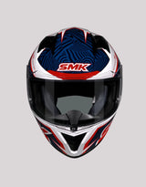 SMK StellarSports Fury GL153 WhiteRed Helmet