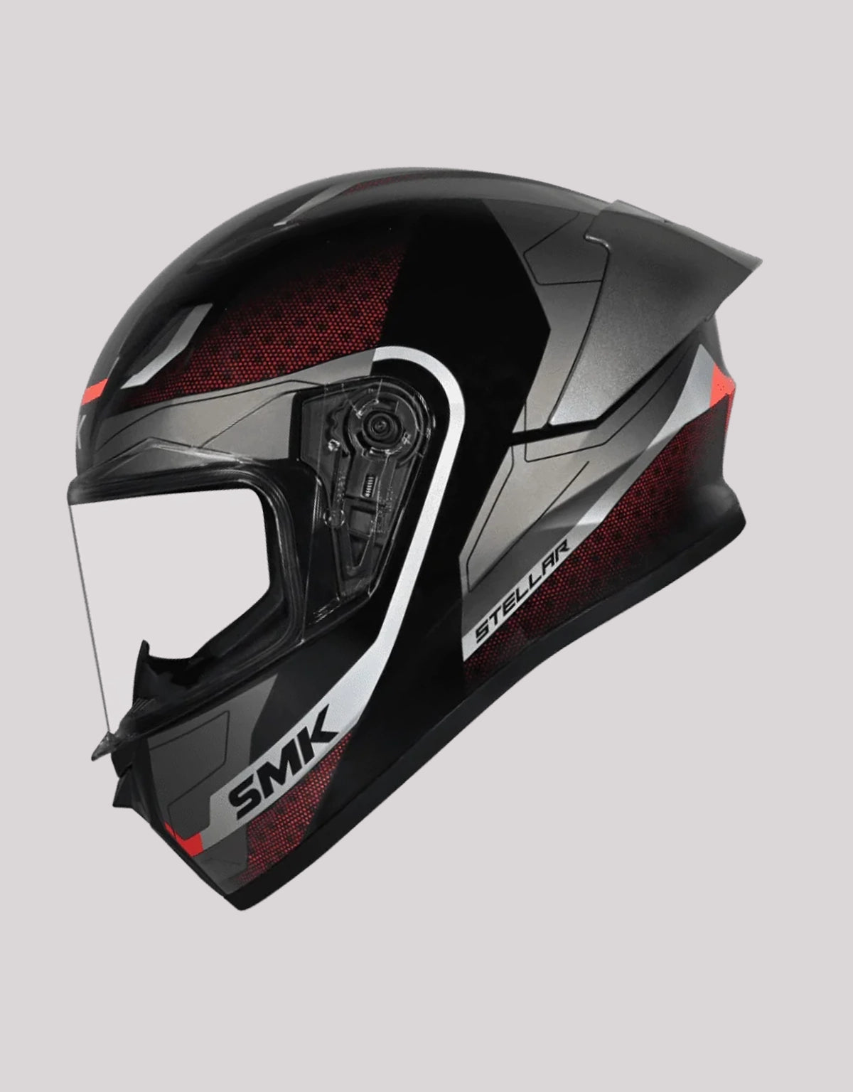 SMK StellarSports Flight BlackRedGrey Helmet