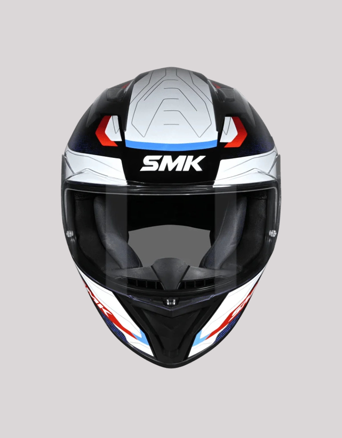 SMK StellarSports Flight GL213 BlackWhiteRed Helmet