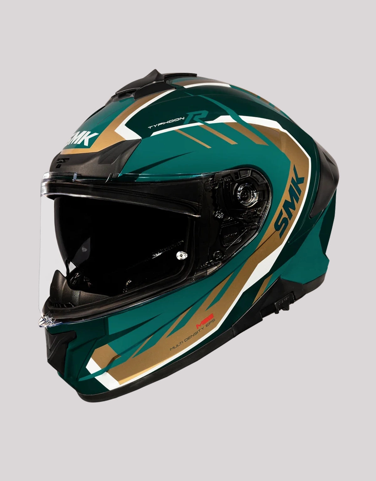 SMK Typhoon Aerot GreenGold Helmet