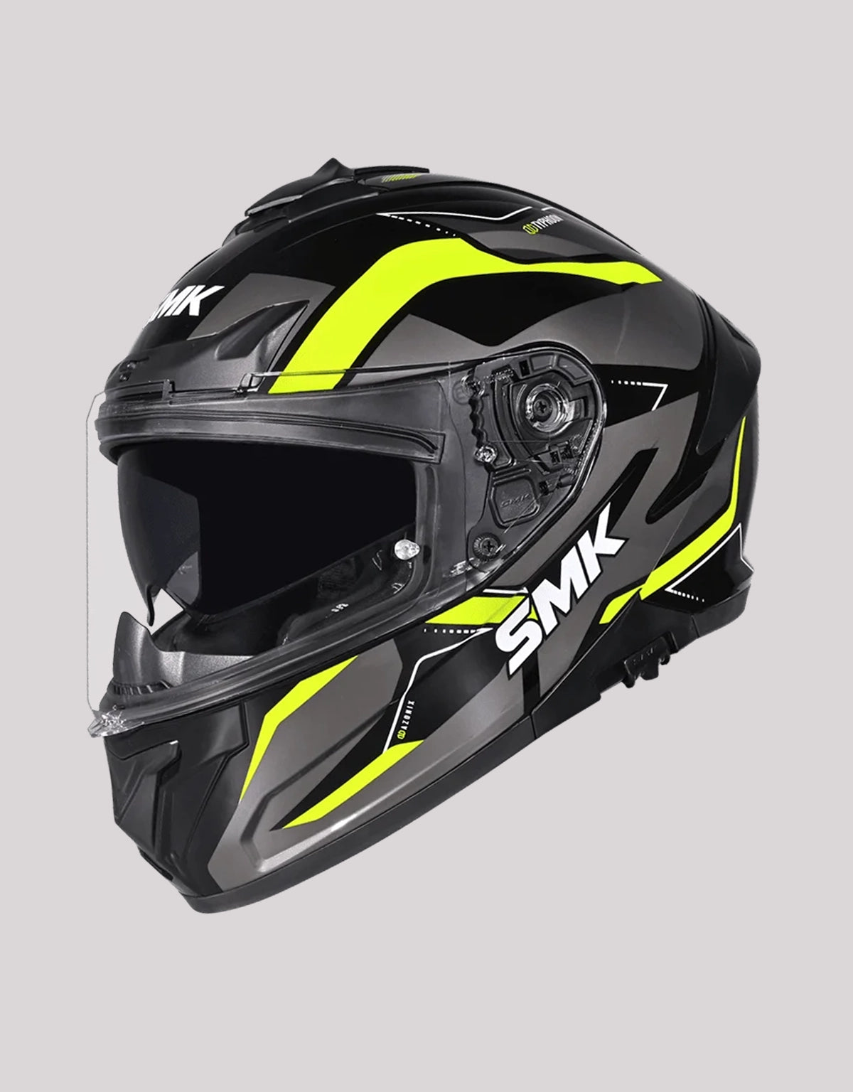 SMK Typhoon Azonix GL264 BlackYellow Helmet