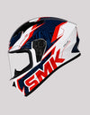 SMK StellarSports Fury GL153 WhiteRed Helmet