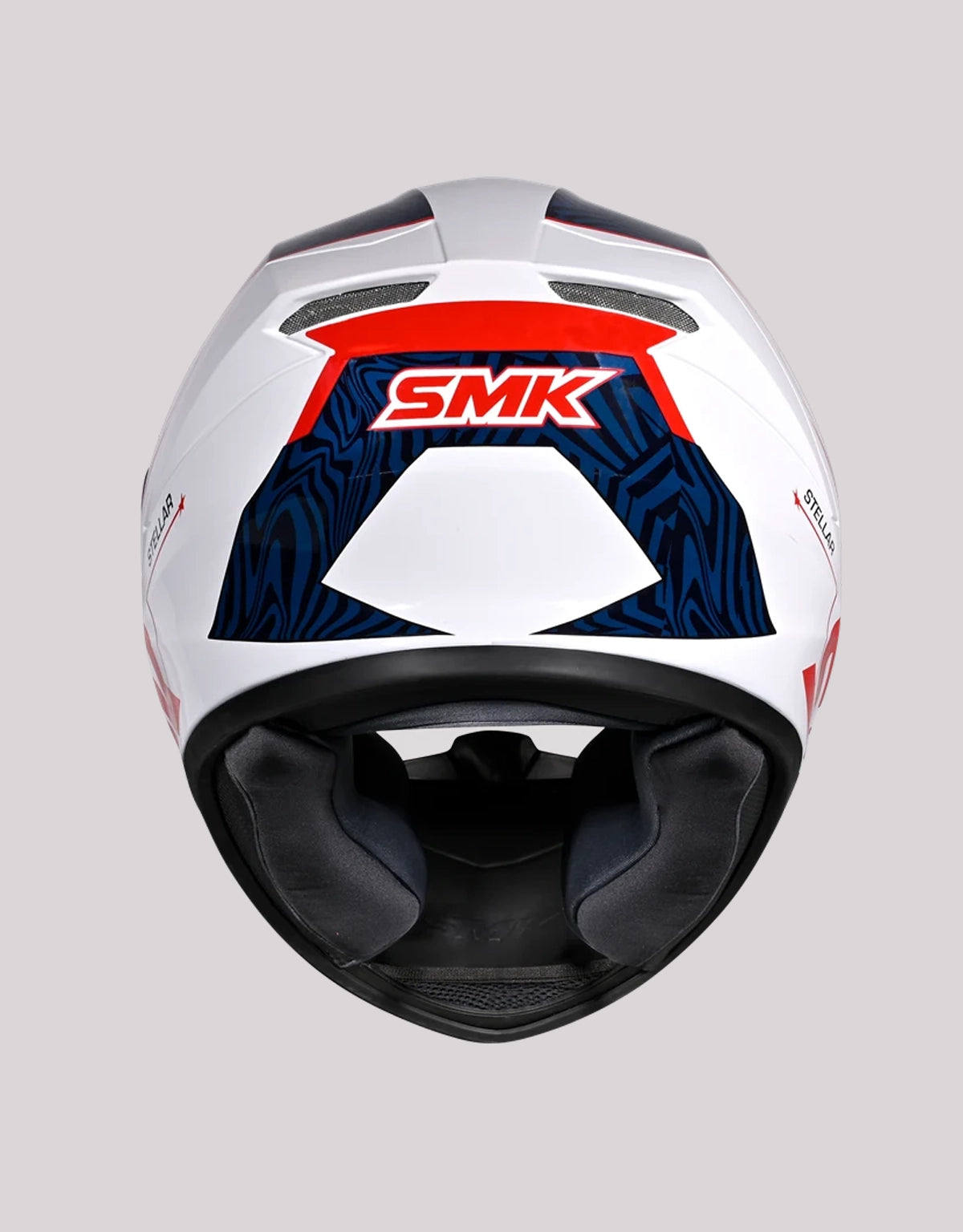 SMK StellarSports Fury GL153 WhiteRed Helmet