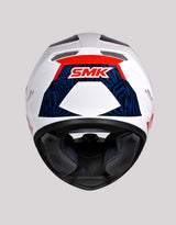 SMK StellarSports Fury GL153 WhiteRed Helmet