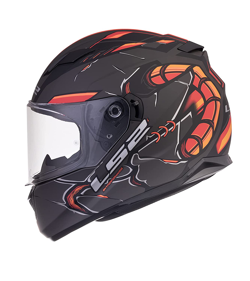 LS2 FF320 Stream Evo Zuko Black Hi-Viz Orange Matt Full Face Helmet - Gear  and Throttle House